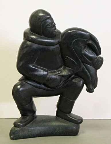 Man and Seal by Inuit
