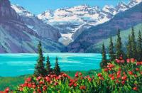 Poppy Garden - Lake Louise by Robert E. Wood