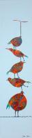 Funky Birds XVI: Balancing Act by Cristina Del Sol