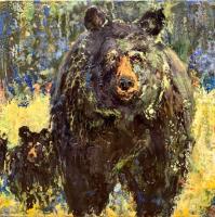 Mama Bear and Cubs by Kathy Bradshaw