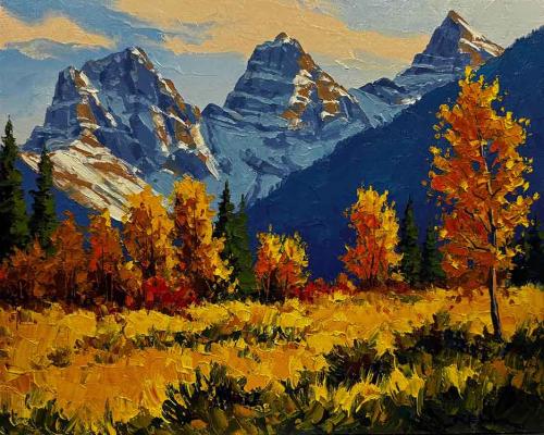 Autumn Viewpoint - Three Sisters by Robert E. Wood