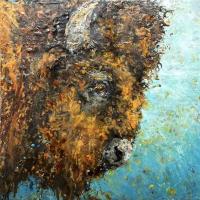 Bison Study, Side Profile by Kathy Bradshaw
