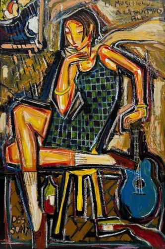 The Musician and the Blue Guitar by Denis Chiasson